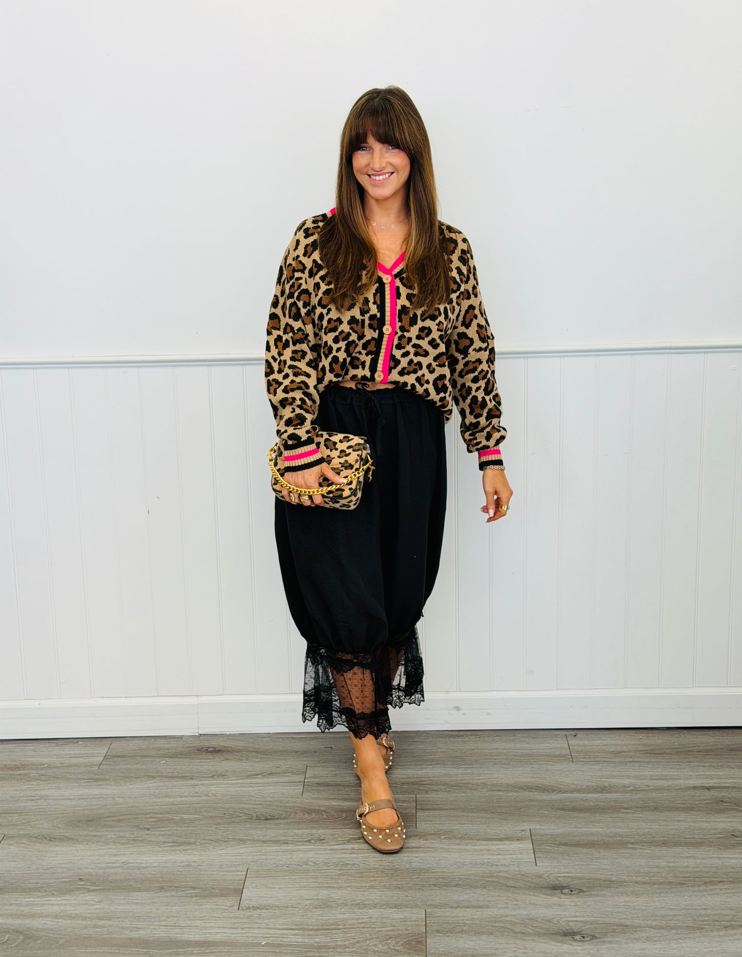 Pink Pop Leopard Cardigan (Reg & Plus)