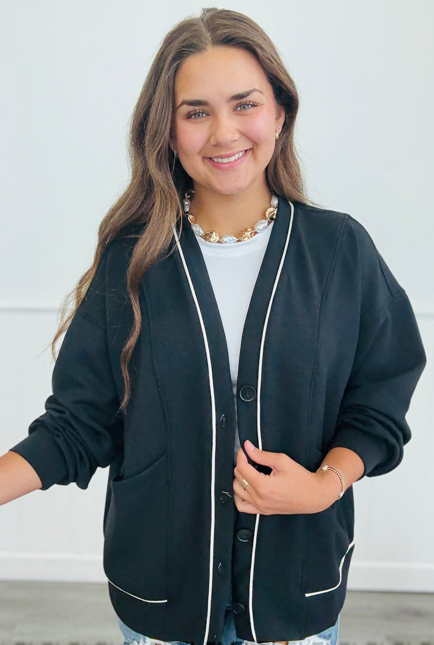 Modal Button Down Cardigan (Reg. & Plus)- 3 Colors