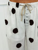 Off White/Brown Polka Dot Gauze Lounge Pants (Reg.)
