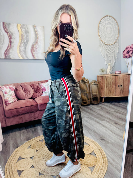 POL Olive Camo Roomy Legs Pants (Reg.)