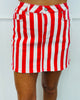 Nova Red Striped Denim Skirt (Reg. and Plus)
