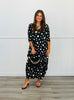 Black Polka Dot Pocket Maxi Dress (Reg.)