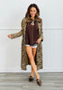 Taupe Leopard Longline Jacket (Reg. and Plus)