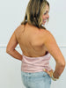 Satin Cowl Halter Neck Top (Reg.)-3 Colors