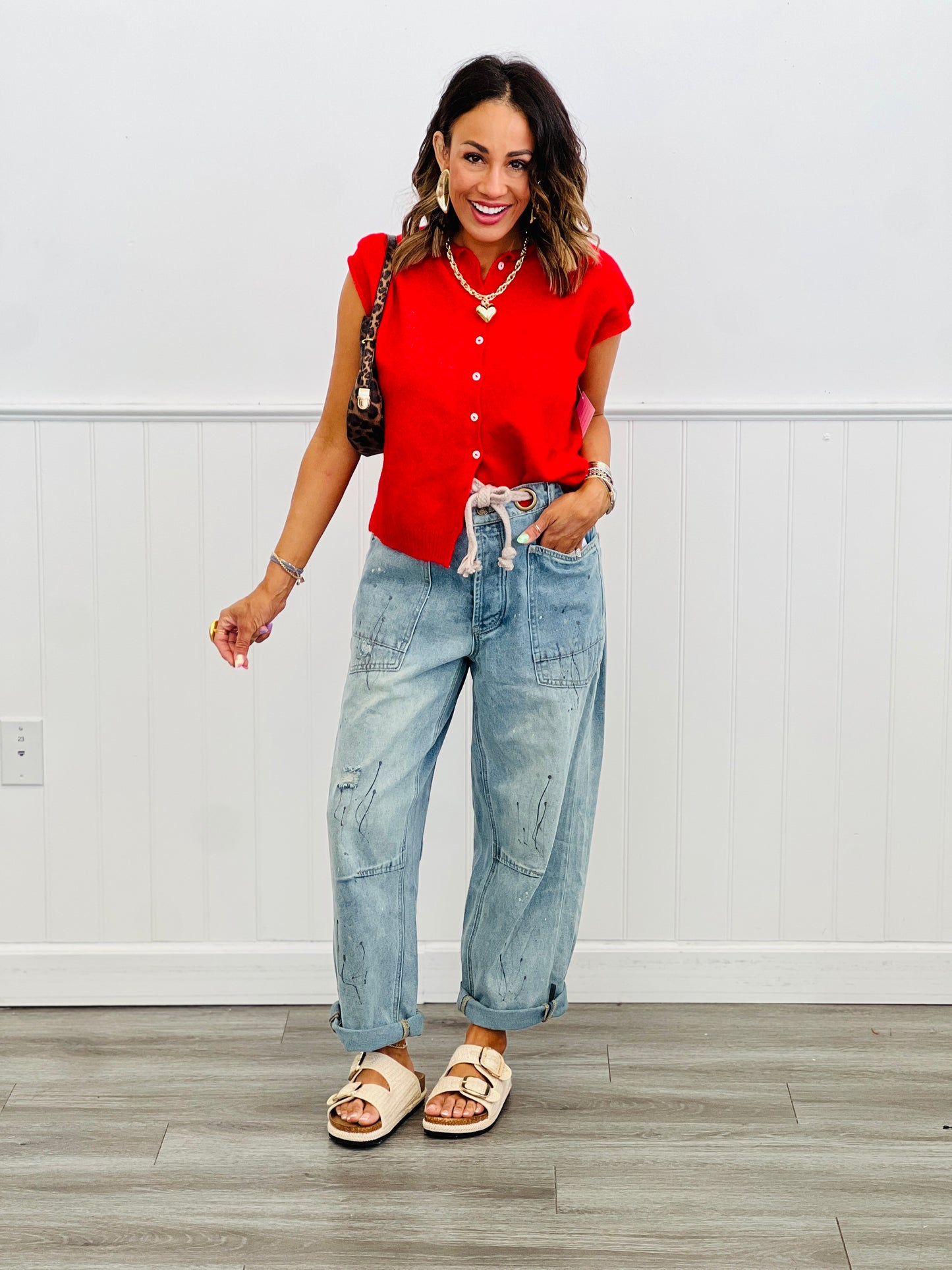 Tomato Red Go Go Cardigan (Reg.)