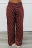 Chestnut Polka Dot Wide Leg Pants (Reg.)