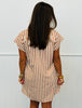 Rust Stripe Button Down Mini Dress (Reg & Plus)
