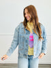 Denim Blue Embellished Jacket (Reg & Plus)