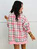 Pink Plaid Combo Merry Patch Sweatshirt (Reg.)