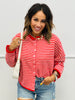 Red Striped Gigi Cardigan (Reg.)