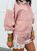 Pink Lace Trim Windbreaker & Shorts Set (Reg.)
