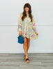 POL Cream Multi Contrast Pattern Mini Dress (Reg.)