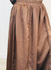 Dk Brown Lace Trim Satin Pants (Reg. and Plus)