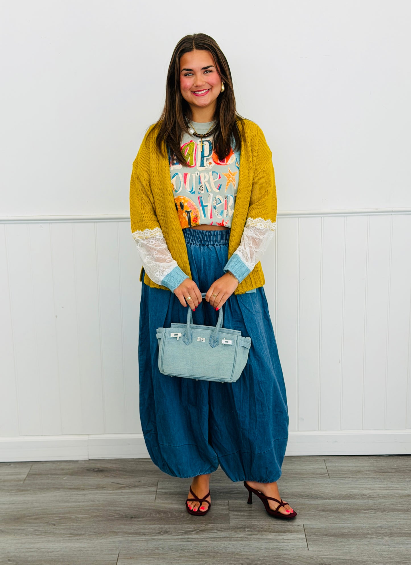 Perfect Contrast Button Front Cardigan (Reg. and Plus)