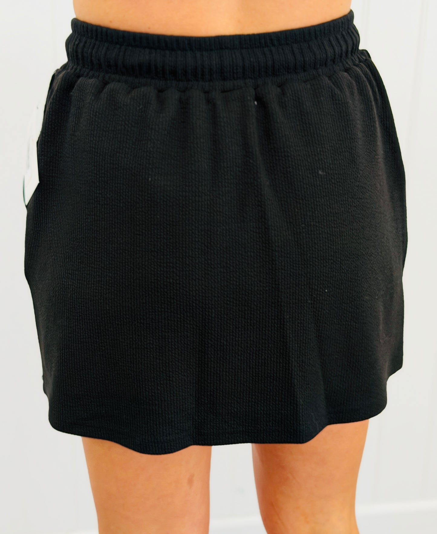 Black Well Loved Ribbed Skort (Reg. & Plus)