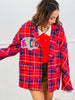POL Red Multi Hello Patch Blazer (Reg.)