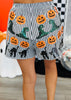 Queen Of Sparkles Black & White Striped  Icon Shorts (Reg. and Plus)