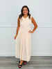 Cream Sheer Mesh Midi Dress (Reg.)
