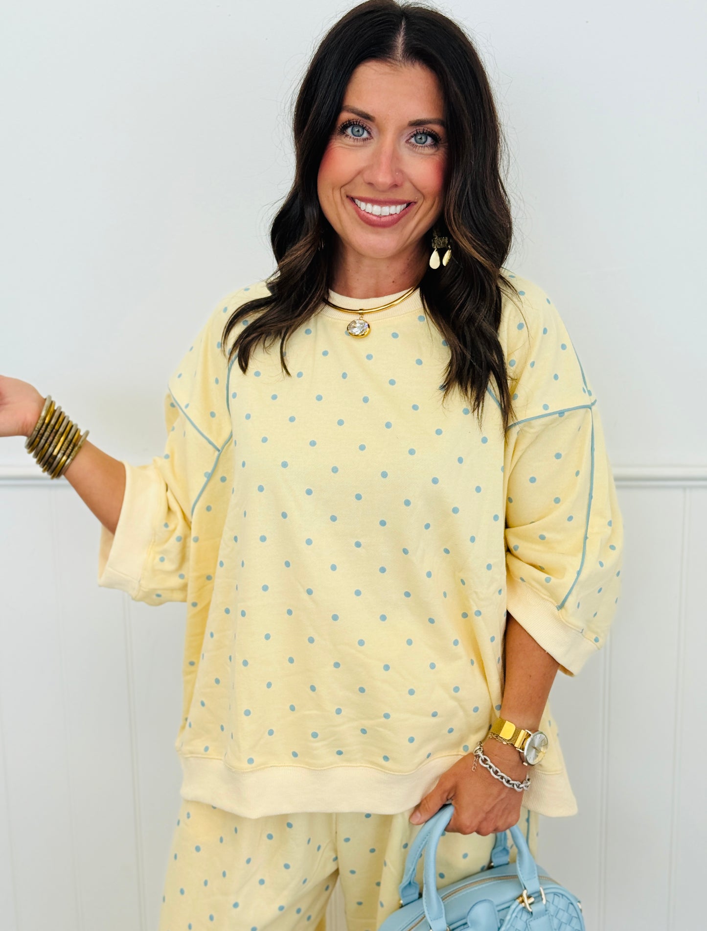 Polka Dot French Terry Top (Reg.)