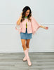 Pink/Mocha Gingham Oversized Jacket (Reg.)