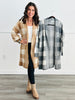 Longline Plaid Sweater Cardigan (Reg & Plus)-2 Colors