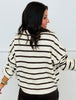 Gigi Cream/Brown Striped Cardigan (Reg.)