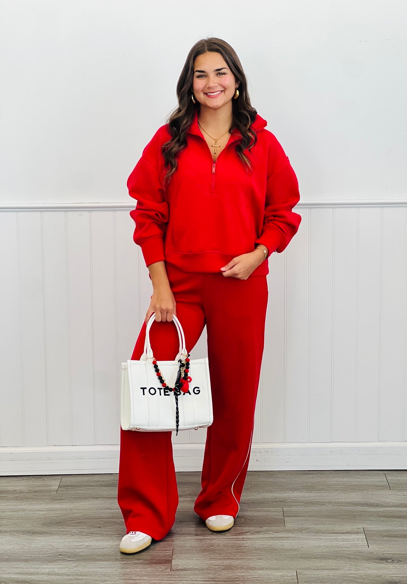 Modal Side Piping Half Zip Top (Reg. and Plus)-3 Colors