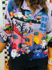 Queen Of Sparkles Lavender Multi Trick or Treating Scene Cardigan (Reg. and Plus)