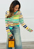 Stripe Delight Sweater Cardigan Top (Reg.) - 6 Colors