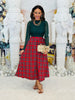 Plaid Perfection Midi Skirt (Reg.)-2 Colors