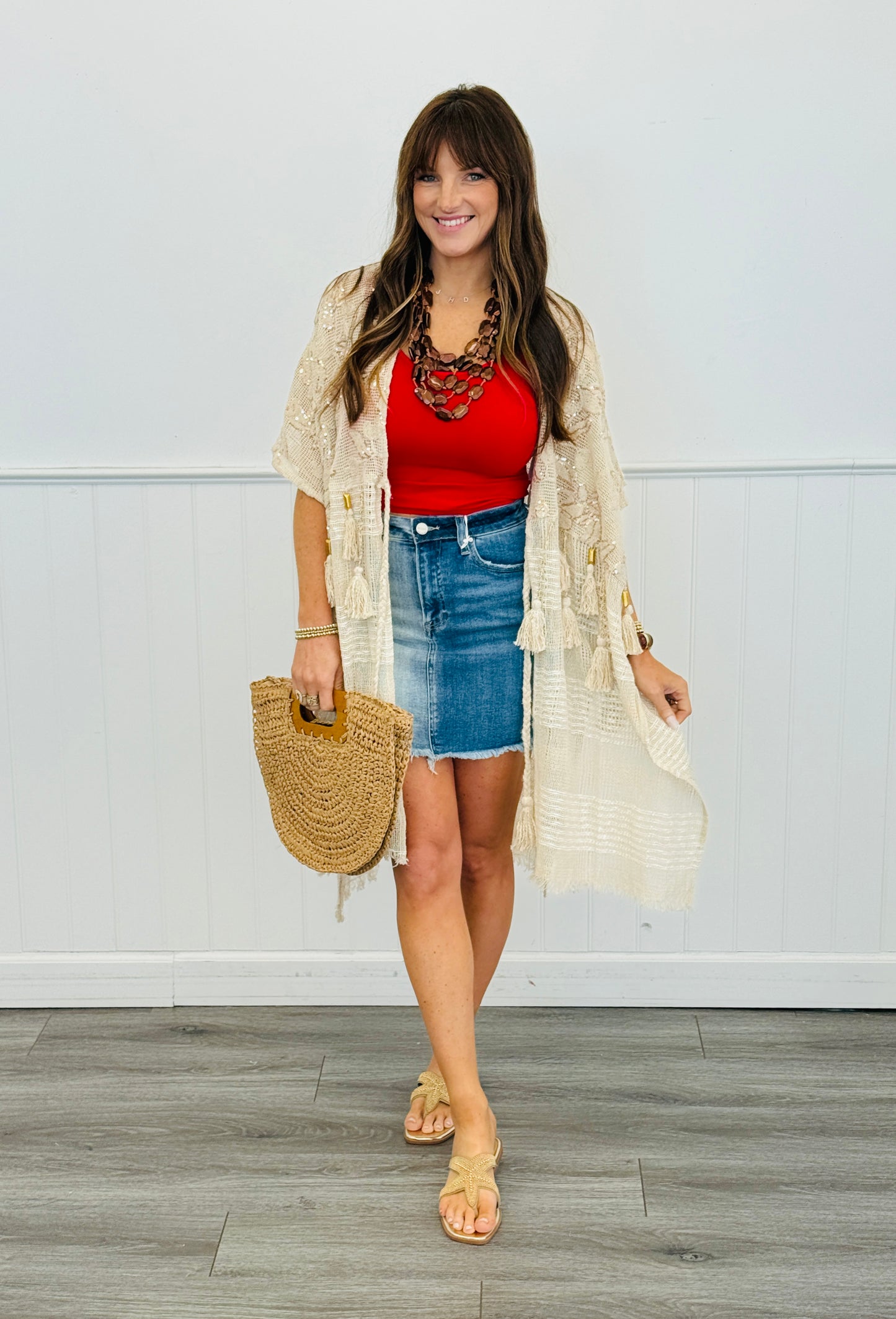 Risen Double Denim Two Tone Mini Skirt (Reg.)