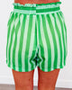 Striped Elastic Waist Shorts (Reg.) - 2 Colors