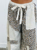 POL Almond Leopard Patchwork  Baggy Joggers (Reg.)