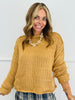 Rolled Collar Loose Knit Sweater Top (Reg.) - 4 Colors