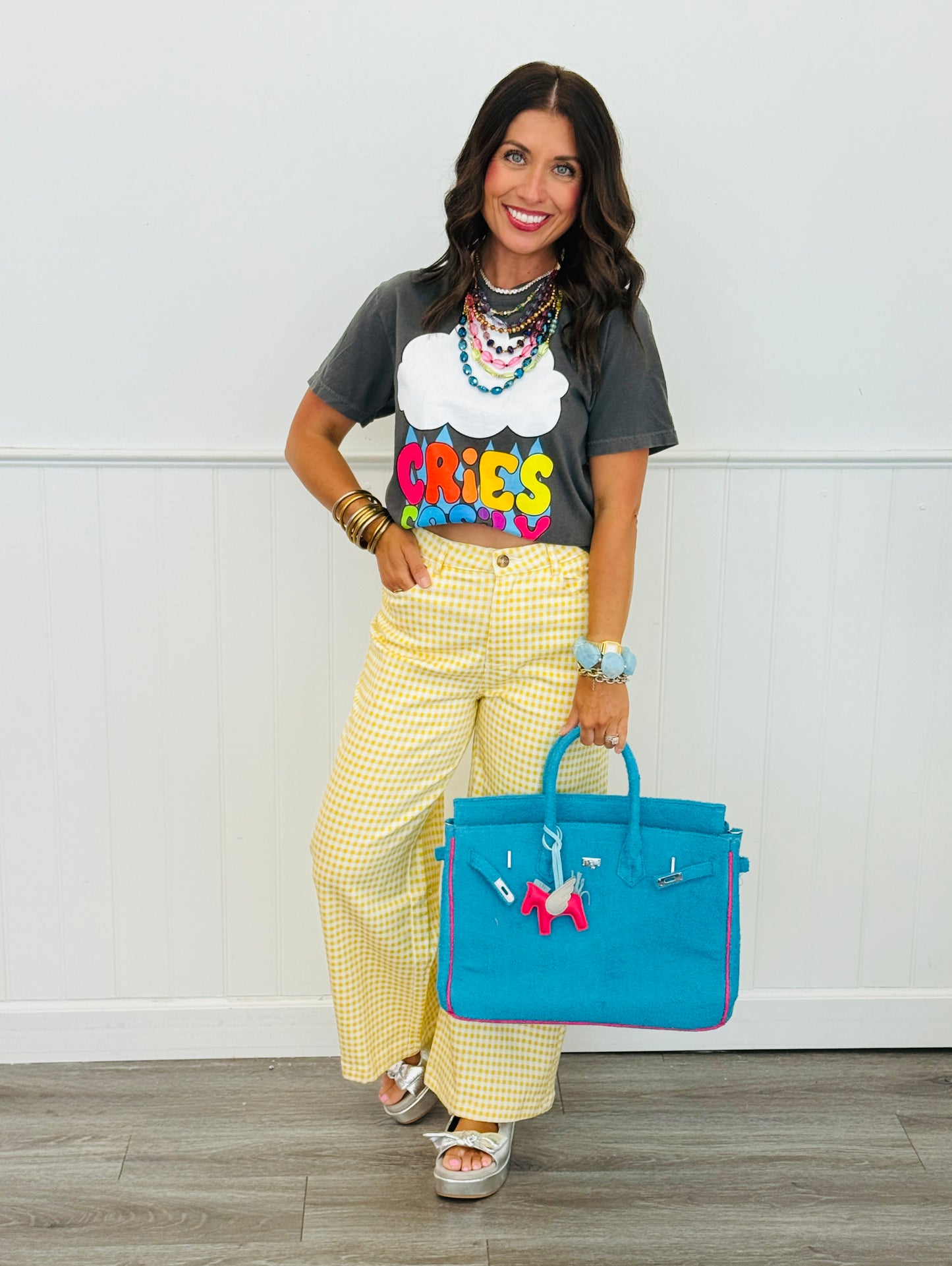 Gingham Straight Leg Pants (Reg.) - 7 Colors
