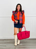 Patterned In Plaid Puffer Vest (Reg. and Plus)