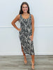 Silver/Black Zebra Midi Dress (Reg & Plus)