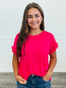 Round Neck Short Sleeve Top-2 Colors