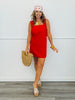 Red Mini Dress (Reg. and Plus)