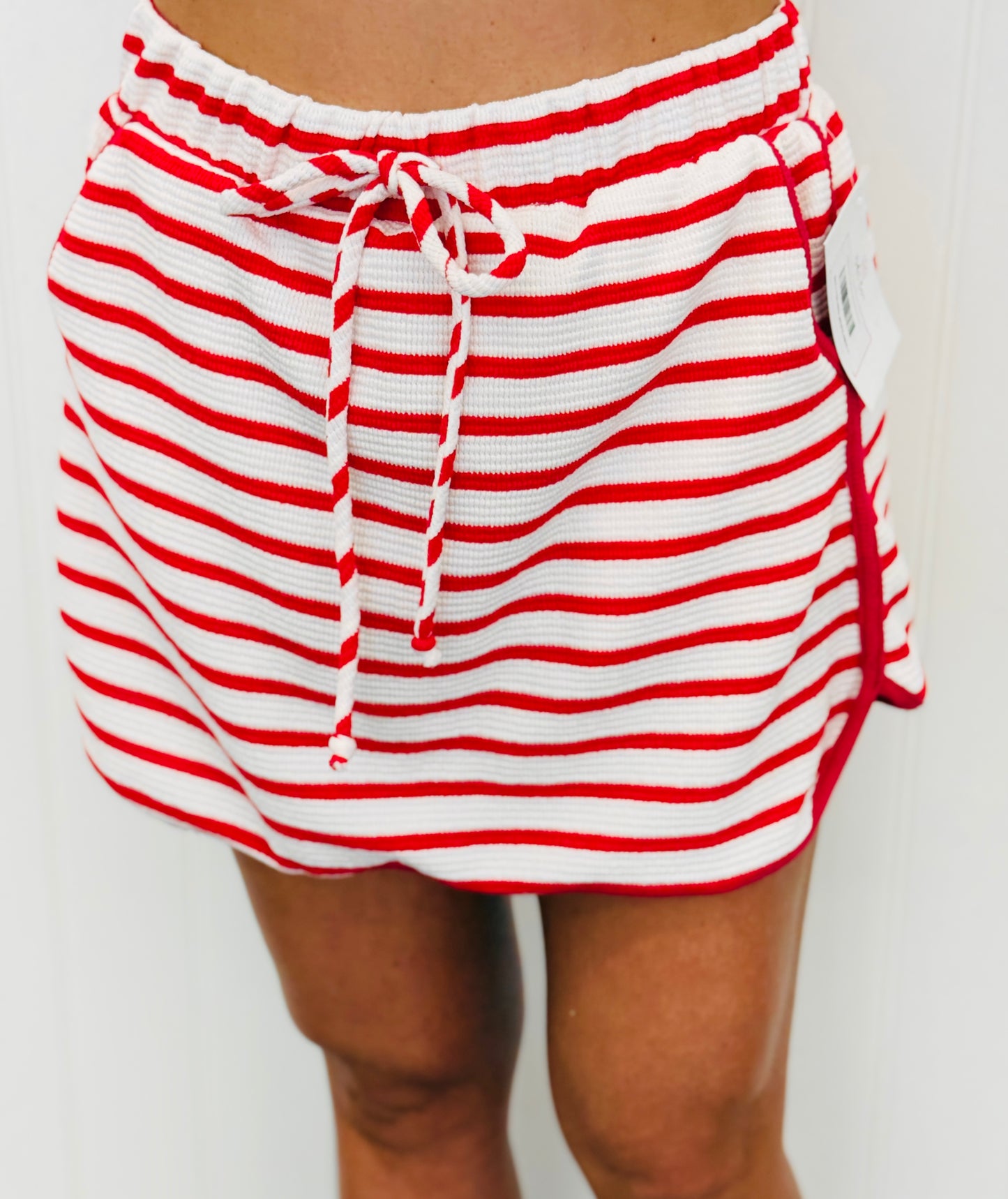 Striped Contrast Trim Mini Skort (Reg. and Plus) - 5 Colors
