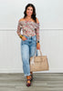 Cream Floral Mesh Bodysuit (Reg.)