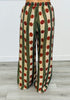 Olive Polka Dot Stripe Wide Leg Pants (Reg.)