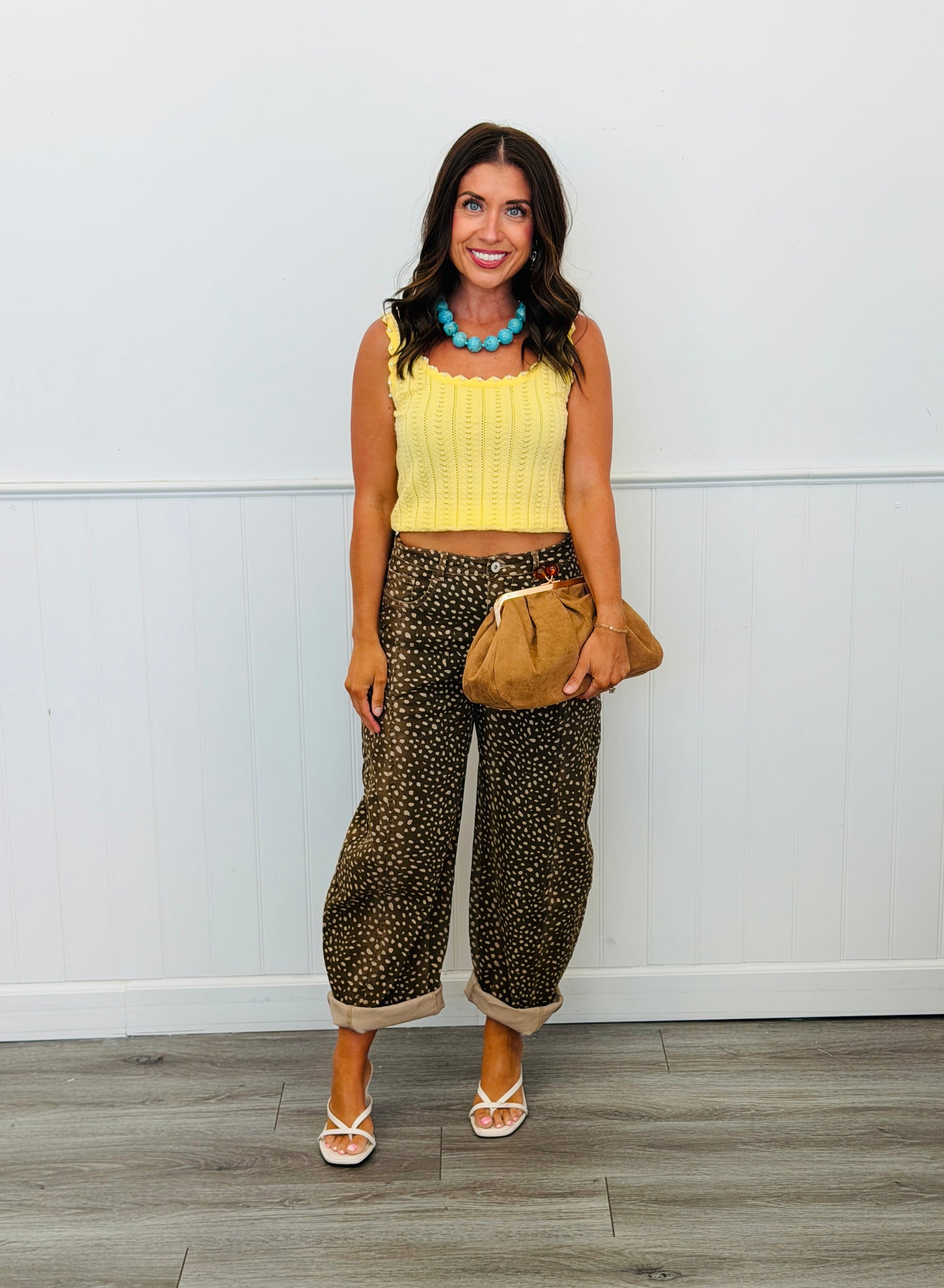 Brown Spotted Barrel Pants (Reg.)