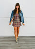 Plaid/Polka Dot Mini Dress (Reg.)