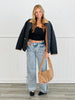Denim/Leopard Bow Tie Pants (Reg.)