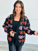 Black Halloween Pumpkin & Bows Cardigan (Reg.)