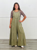 Olive Airflow Wide Leg Overall Jumpsuit (Reg. and Plus)