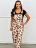 Brown Cow Print Overalls Jumpsuit (Reg.)