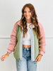 Sage/Rose Teddy Bomber Jacket (Reg.)