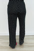 Black/White Polka Dot Drawstring Pants (Reg.)
